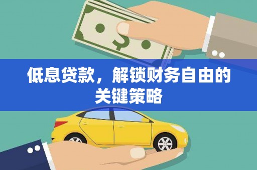 大兴低息贷款，解锁财务自由的关键策略