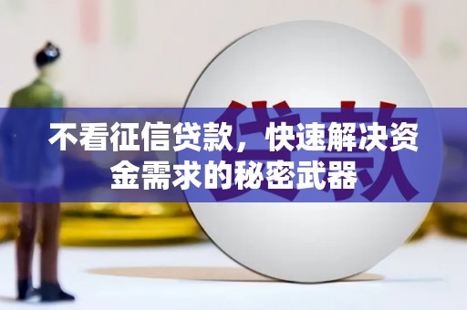 大兴不看征信贷款，快速解决资金需求的秘密武器