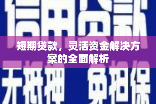 大兴短期贷款，灵活资金解决方案的全面解析