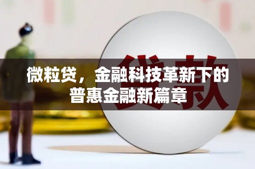 大兴微粒贷，金融科技革新下的普惠金融新篇章